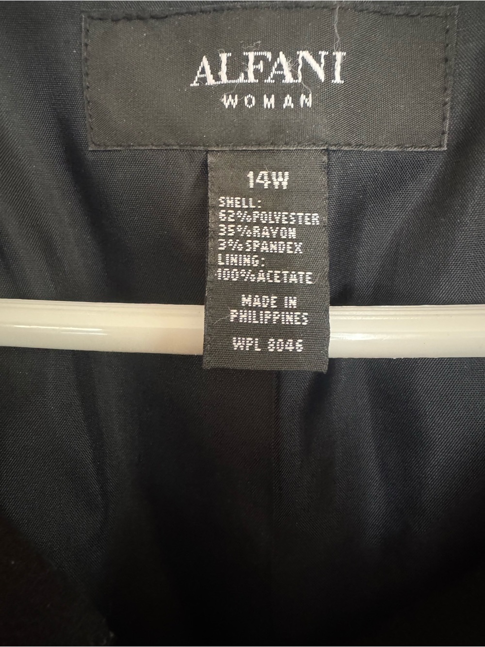 Alfani Women's Black Single-Breasted Pea Coat - Picture 3 of 3